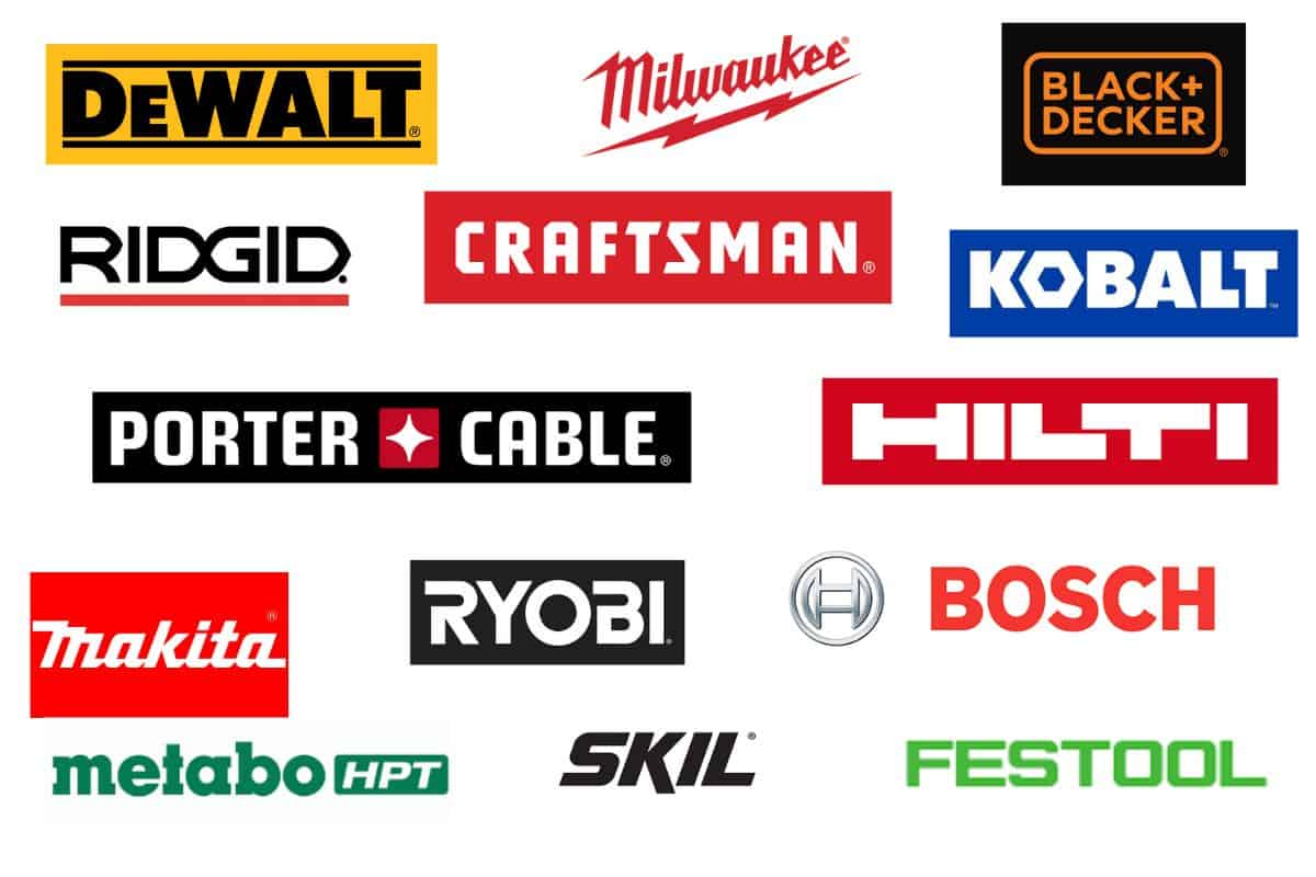A collection of the best power tool brand logos