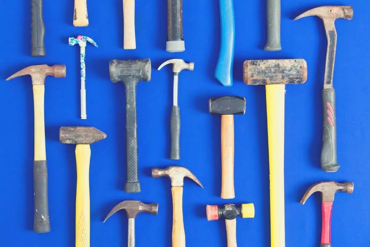 An image showing loads of different types of hammer